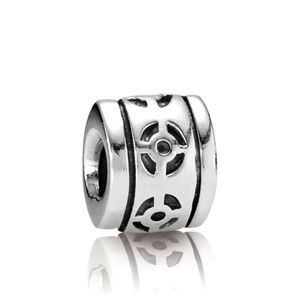 Retired Pandora Sterling Silver Open Circle charm bead